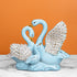 Swan Family Sculpture and Ceramic Decorative showpiece - Blue